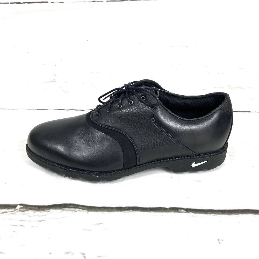 Nike Waverly Last Tour Golf Shoes Men's‎ 8 Black Leather 183888 001 New